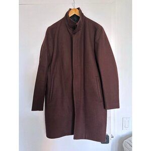 Theory Men's Belvin Stand Collar Wool Overcoat